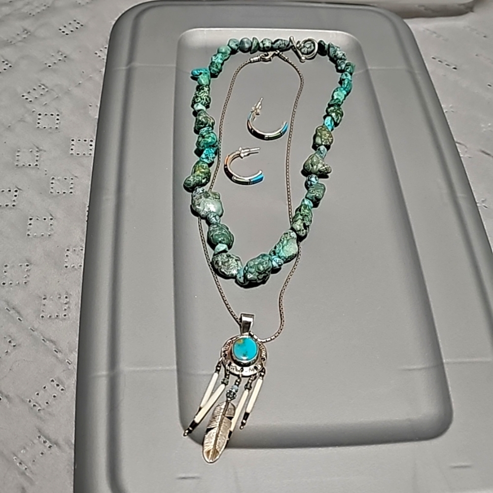 Group of Authentic Tourquoise and Silver Jewelry
